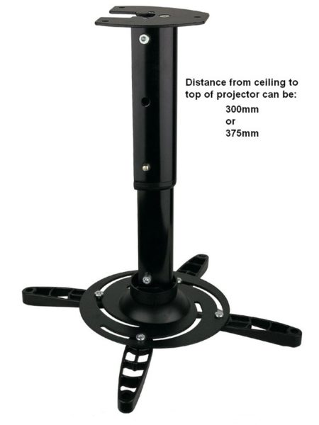 Projector Ceiling Mount for JVC - Extra long drop - Black finish